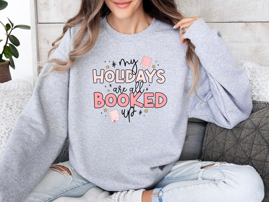 Booked up Holidays Crewneck (Grey)