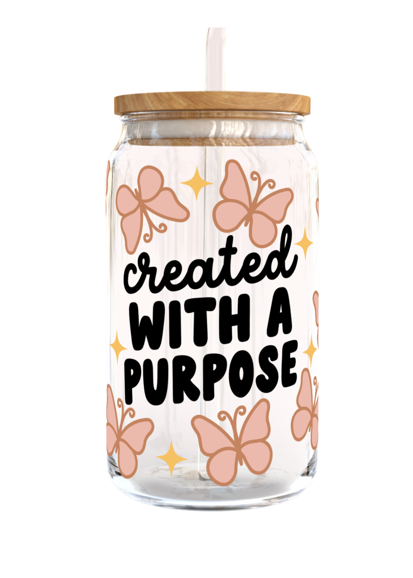 Created with a Purpose 16 oz Glass Can