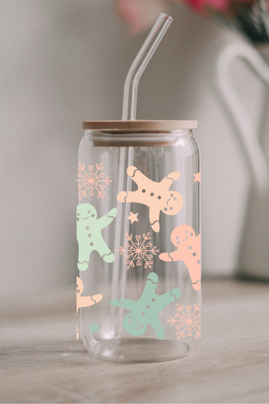 Pastel Gingerbread 16 oz Glass Can