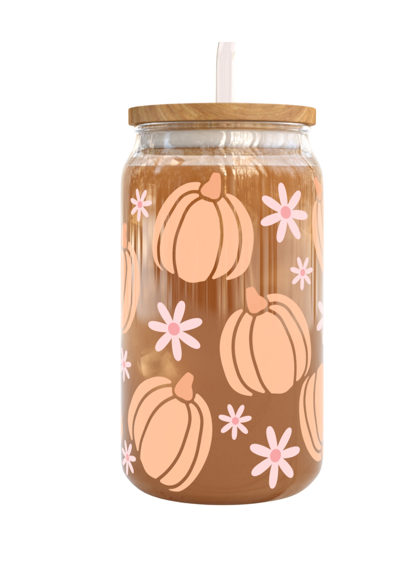 Pumpkin 16 oz Glass Can