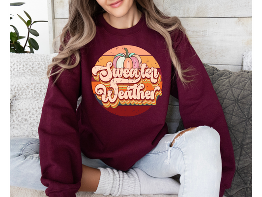 Sweater Weather Crewneck (Maroon)