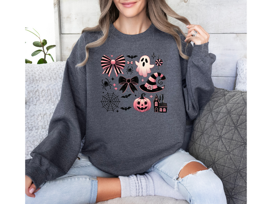 Halloween Coquette Crewneck (Dark Grey)